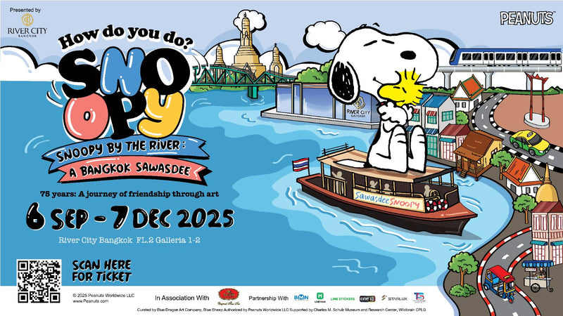 《How Do You Do, Snoopy? 花生漫畫75周年特展：走進史努比的藝術人生》｜Snoopy By the River：泰國曼谷 Sawasdee